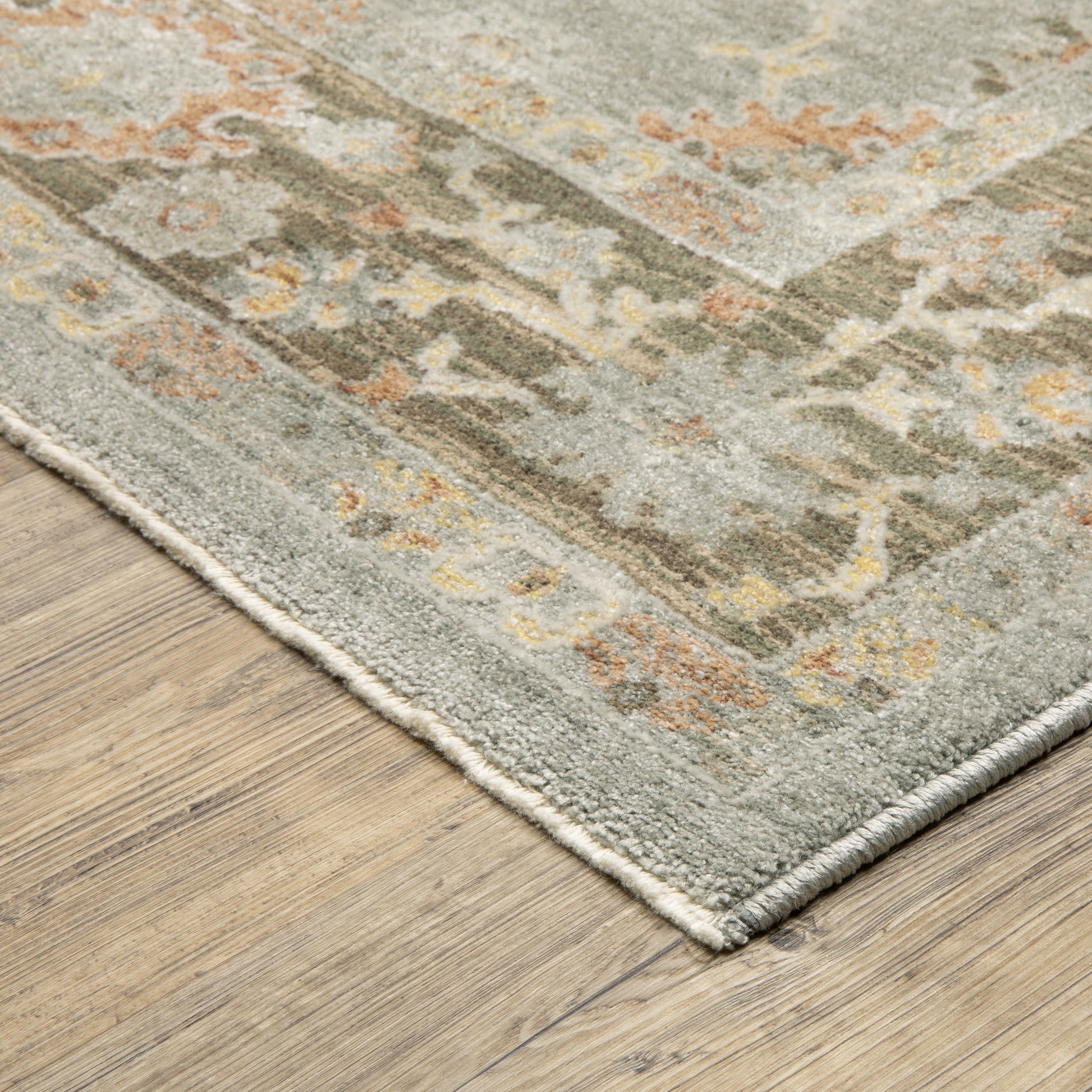 Keaton Floral Blue/ Multi Oriental Cut Pile Rug