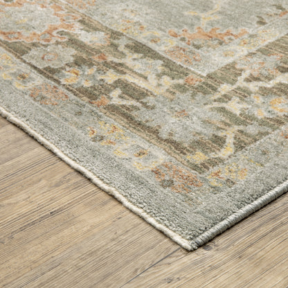 Keaton Floral Blue/ Multi Oriental Cut Pile Rug