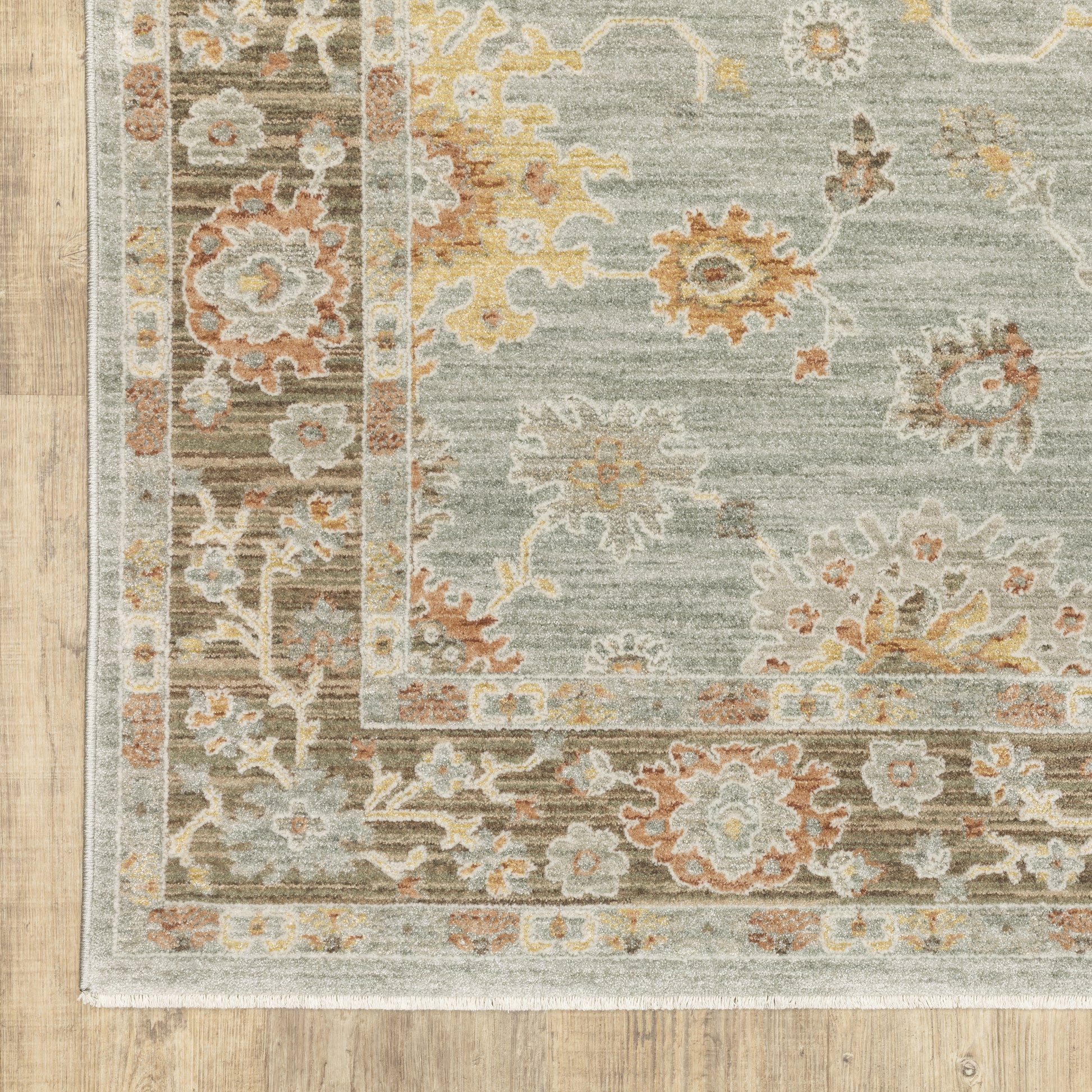 Keaton Floral Blue/ Multi Oriental Cut Pile Rug