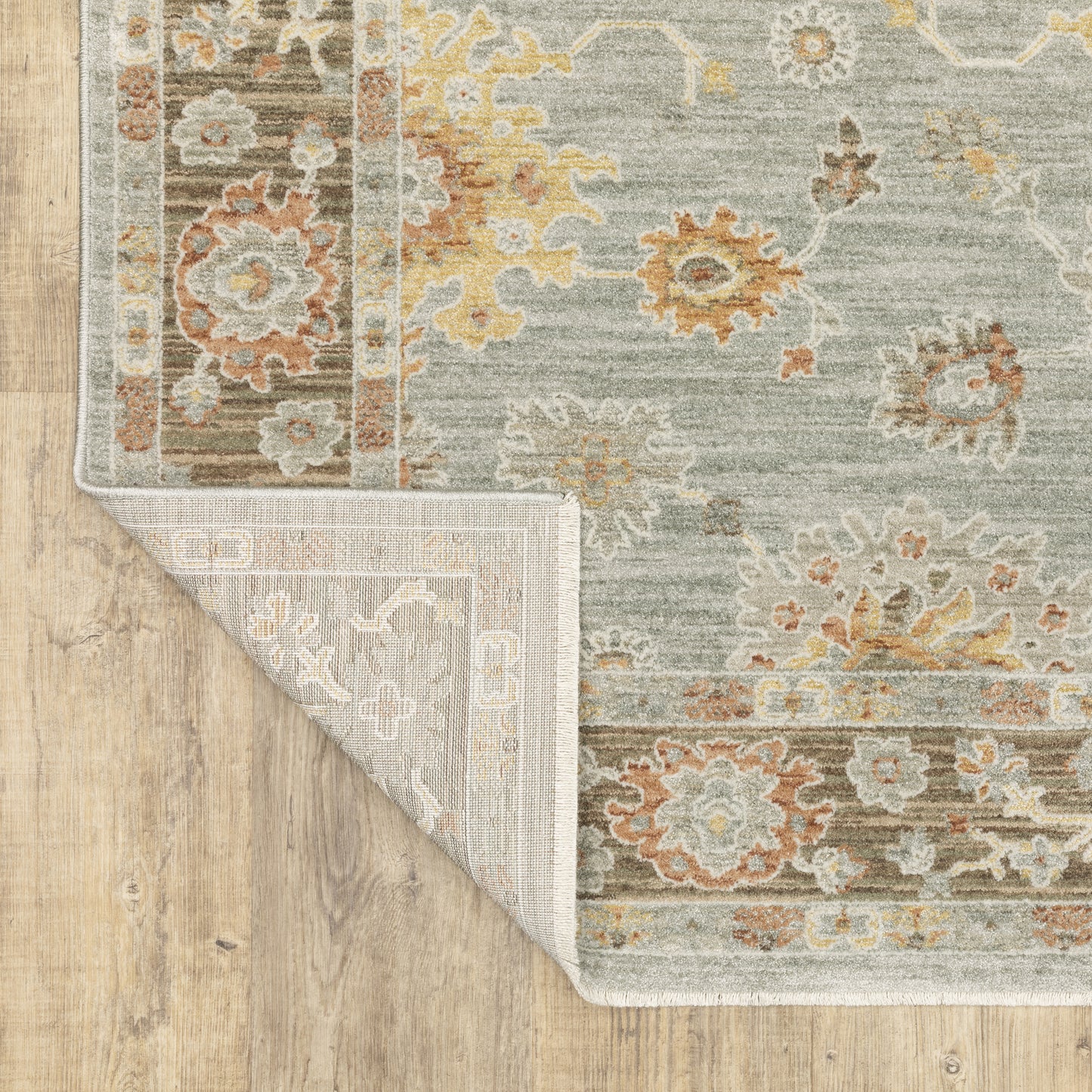 Keaton Floral Blue/ Multi Oriental Cut Pile Rug