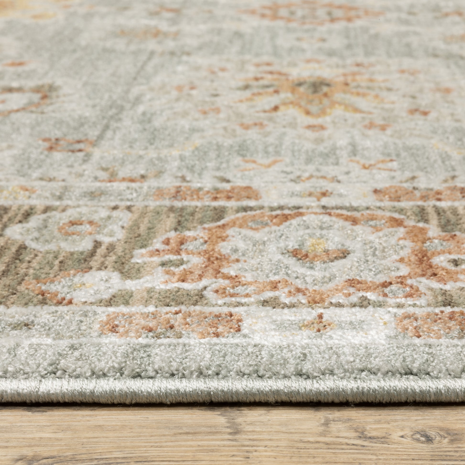 Keaton Floral Blue/ Multi Oriental Cut Pile Rug