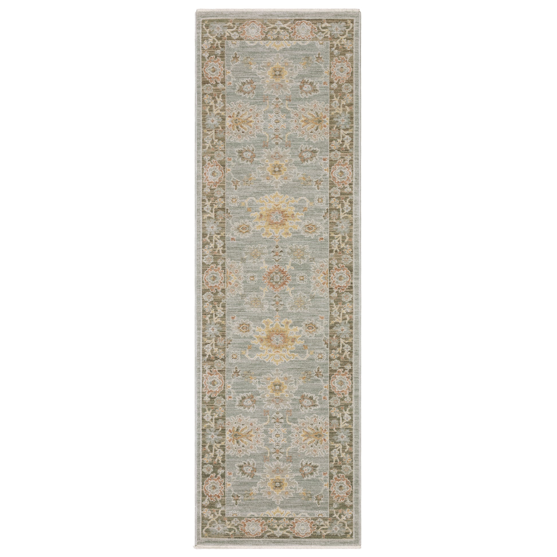 Keaton Kea05 Blue/ Multi Floral Oriental Rug