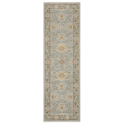 Keaton Kea05 Blue/ Multi Floral Oriental Rug