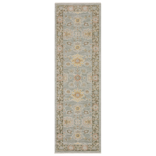 Keaton Kea05 Blue/ Multi Floral Oriental Rug