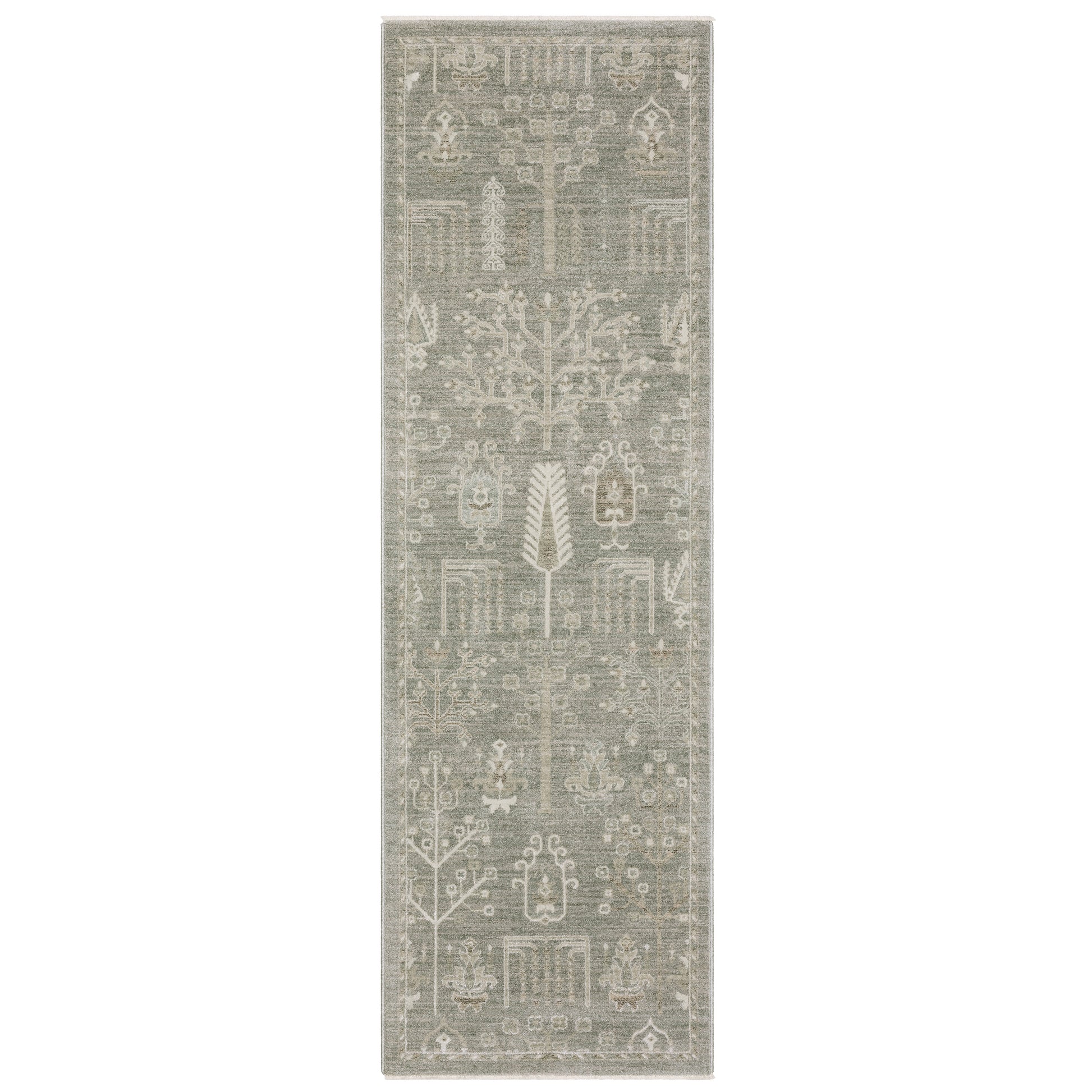 Keaton Kea07 Green/ Beige Floral Oriental Rug
