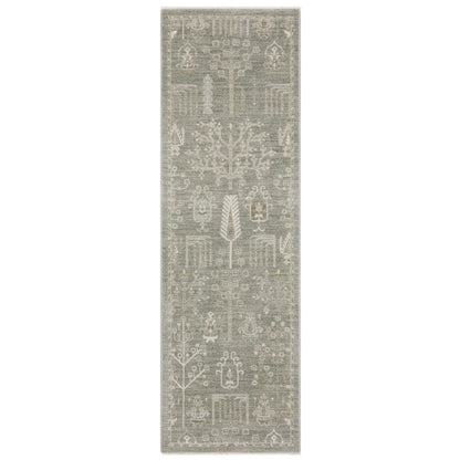 Keaton Kea07 Green/ Beige Floral Oriental Rug