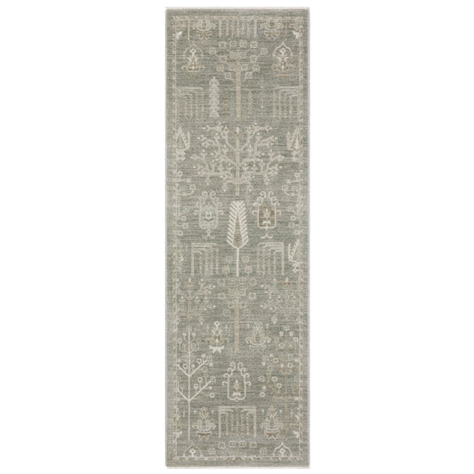 Keaton Kea07 Green/ Beige Floral Oriental Rug