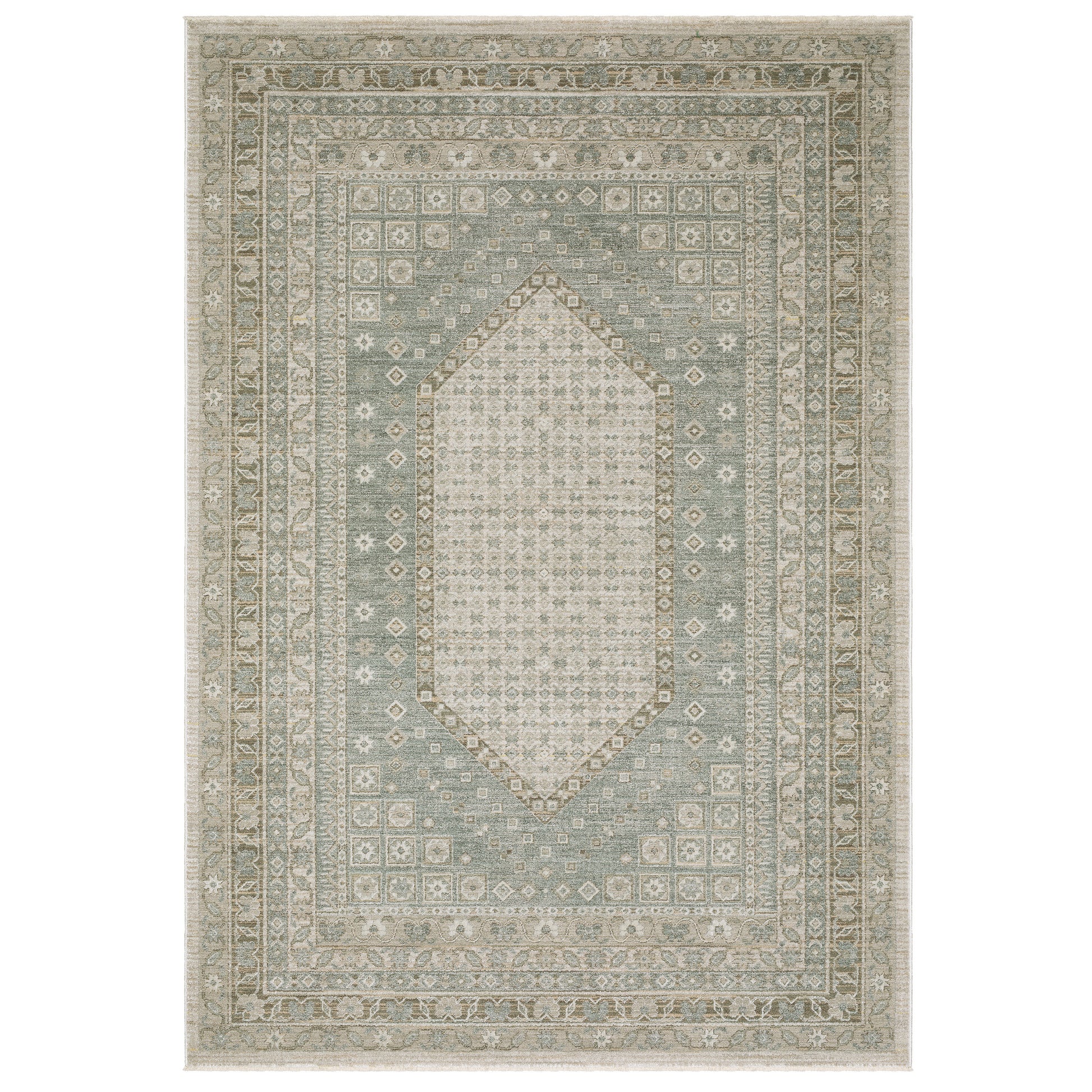 Keaton KEA08 Beige Medallion Rug
