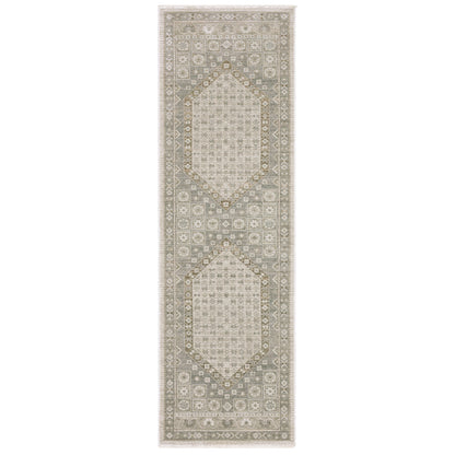 Keaton Kea08 Beige/ Green Medallion Oriental Rug