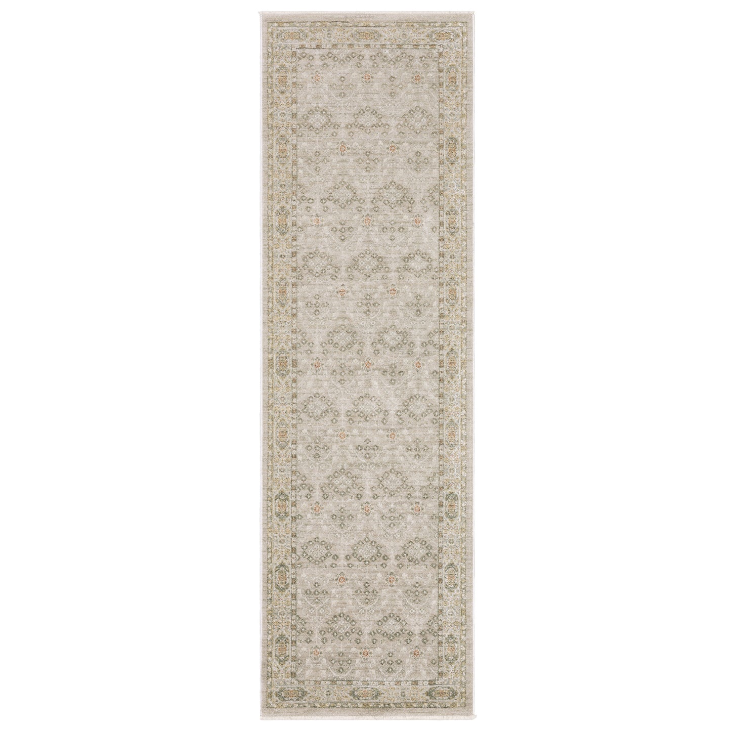 Keaton Kea09 Beige/ Brown Floral Oriental Rug