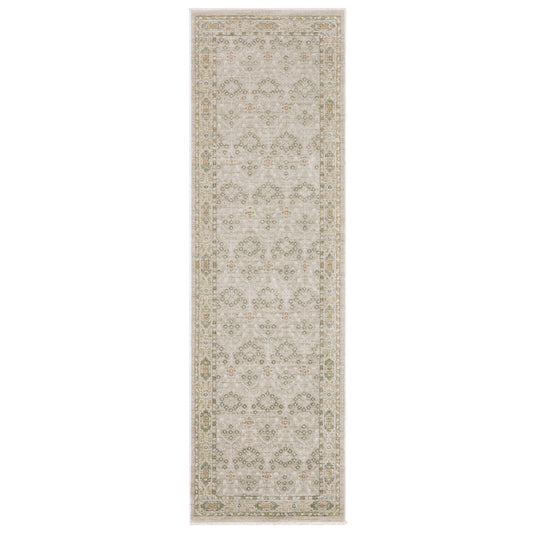 Keaton Kea09 Beige/ Brown Floral Oriental Rug