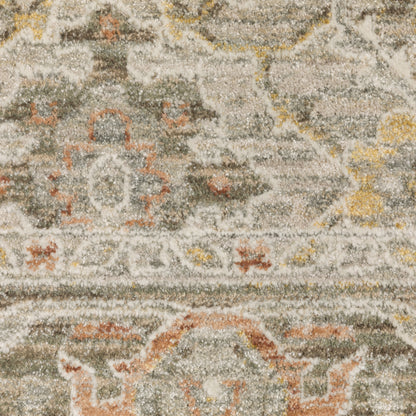 Keaton Floral Beige/ Multi Oriental Cut Pile Rug