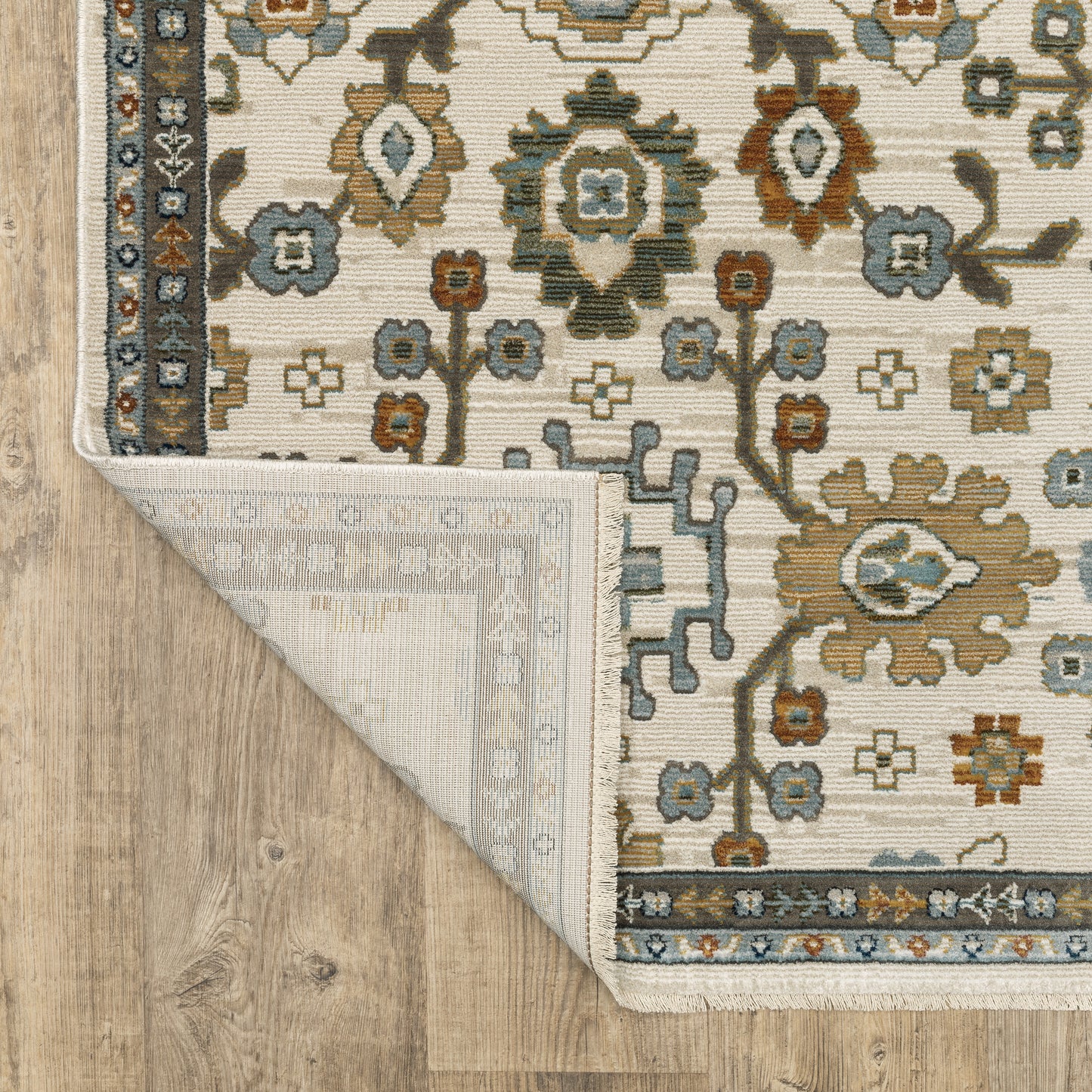 Keira Floral Ivory/ Multi Oriental Cut Pile Rug