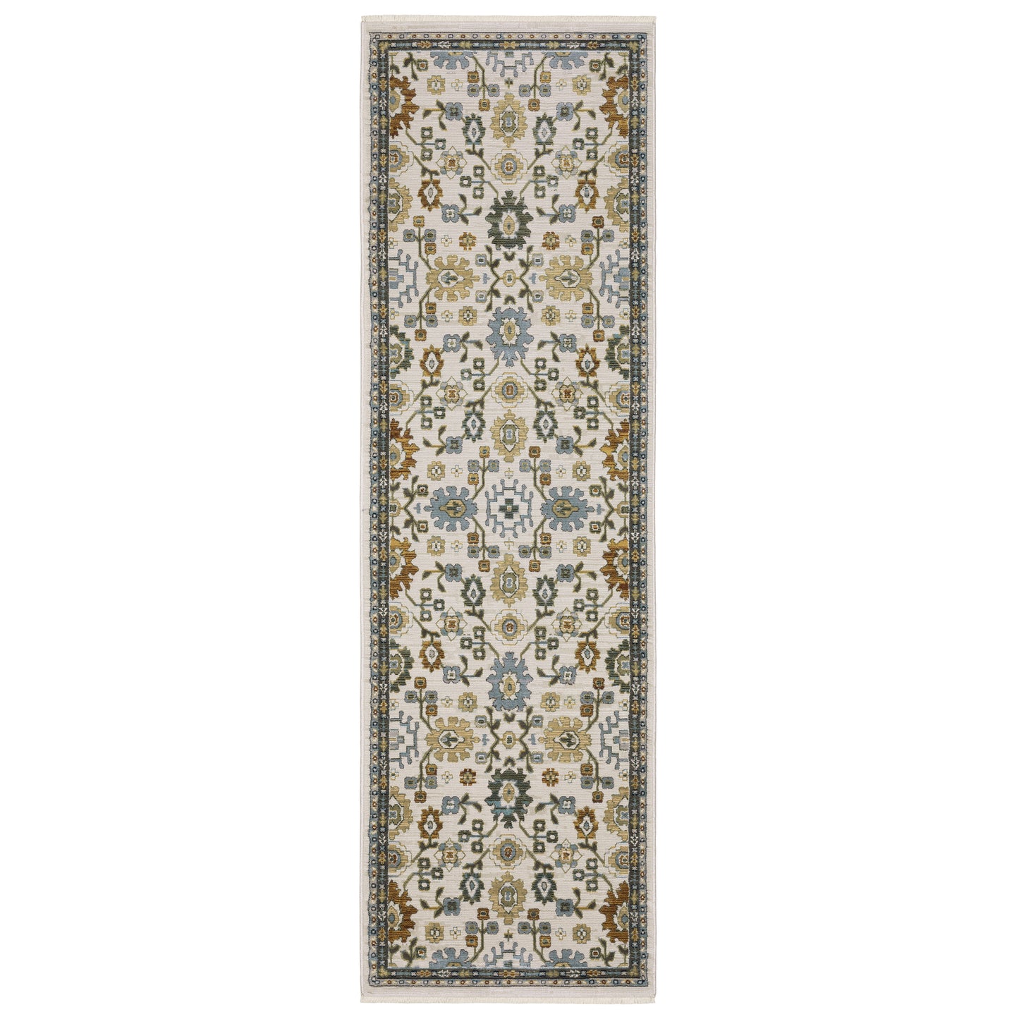 Keira Kei02 Ivory/ Multi Floral Oriental Rug