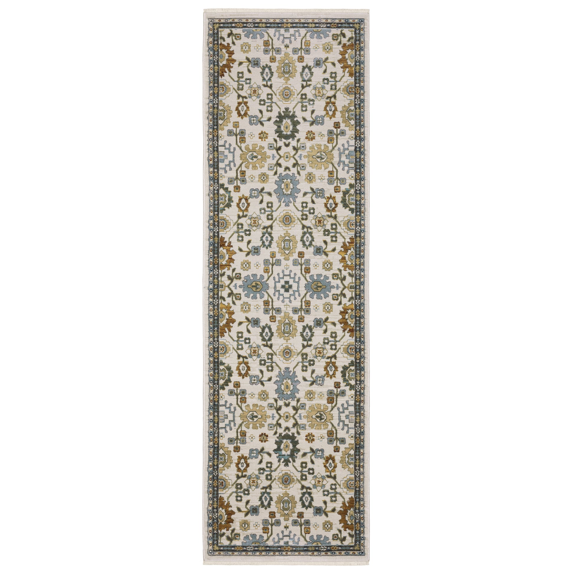 Keira Kei02 Ivory/ Multi Floral Oriental Rug