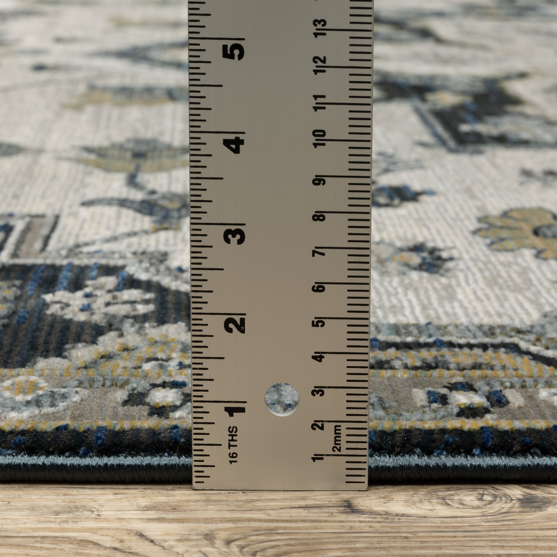Keira Medallion Blue/ Grey Oriental Cut Pile Rug