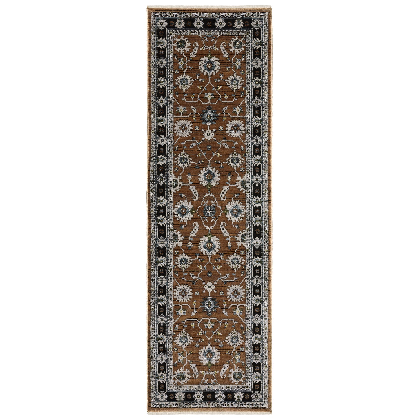 Keira Kei05 Rust/ Grey Oriental Rug