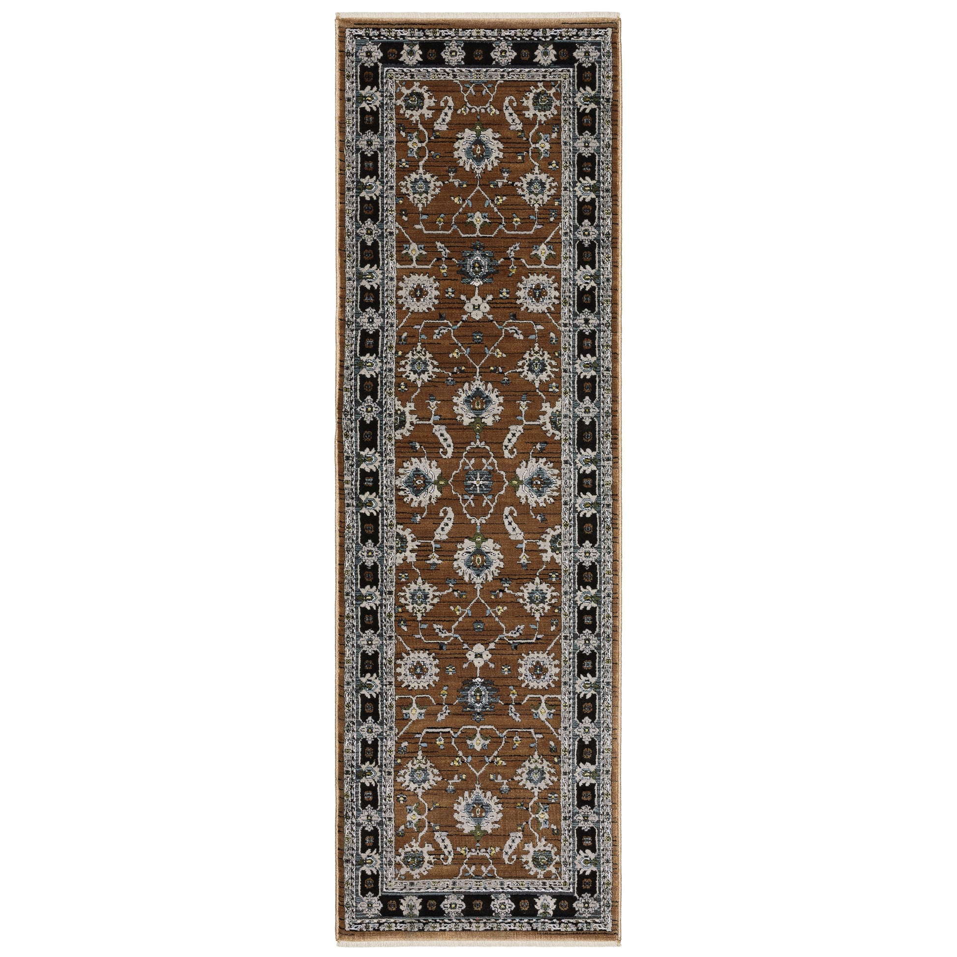 Keira Kei05 Rust/ Grey Oriental Rug