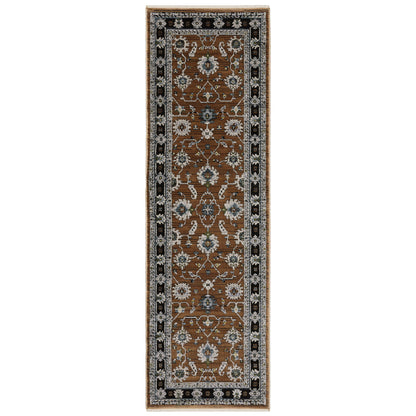 Keira Kei05 Rust/ Grey Oriental Rug