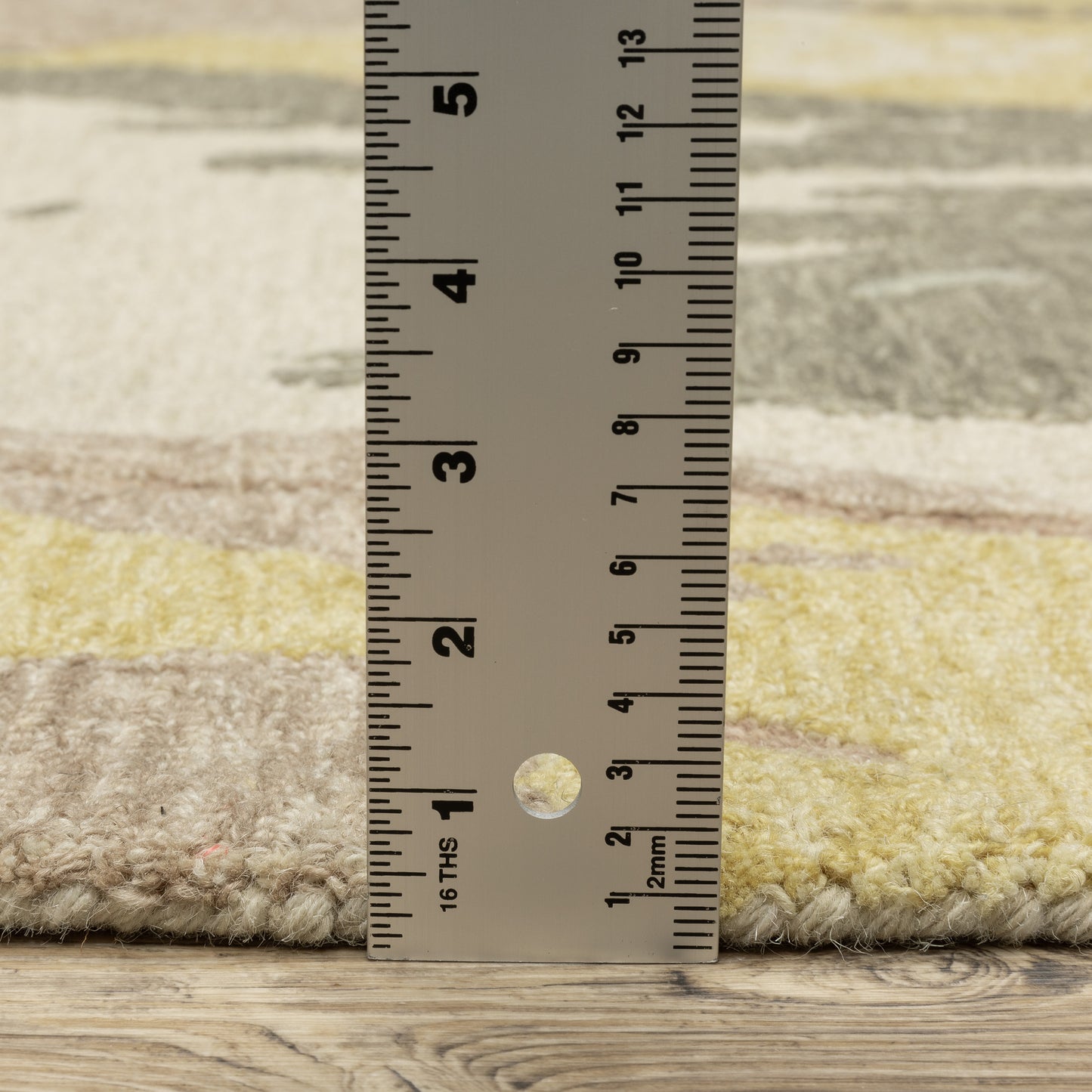 Kipton Abstract Beige/ Yellow Mixed Pile Rug