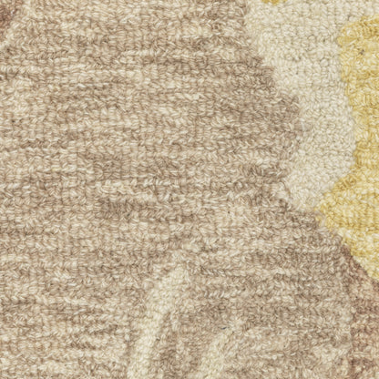 Kipton Abstract Beige/ Yellow Mixed Pile Rug