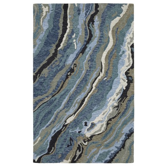 Kipton KIP03 Blue Abstract Rug