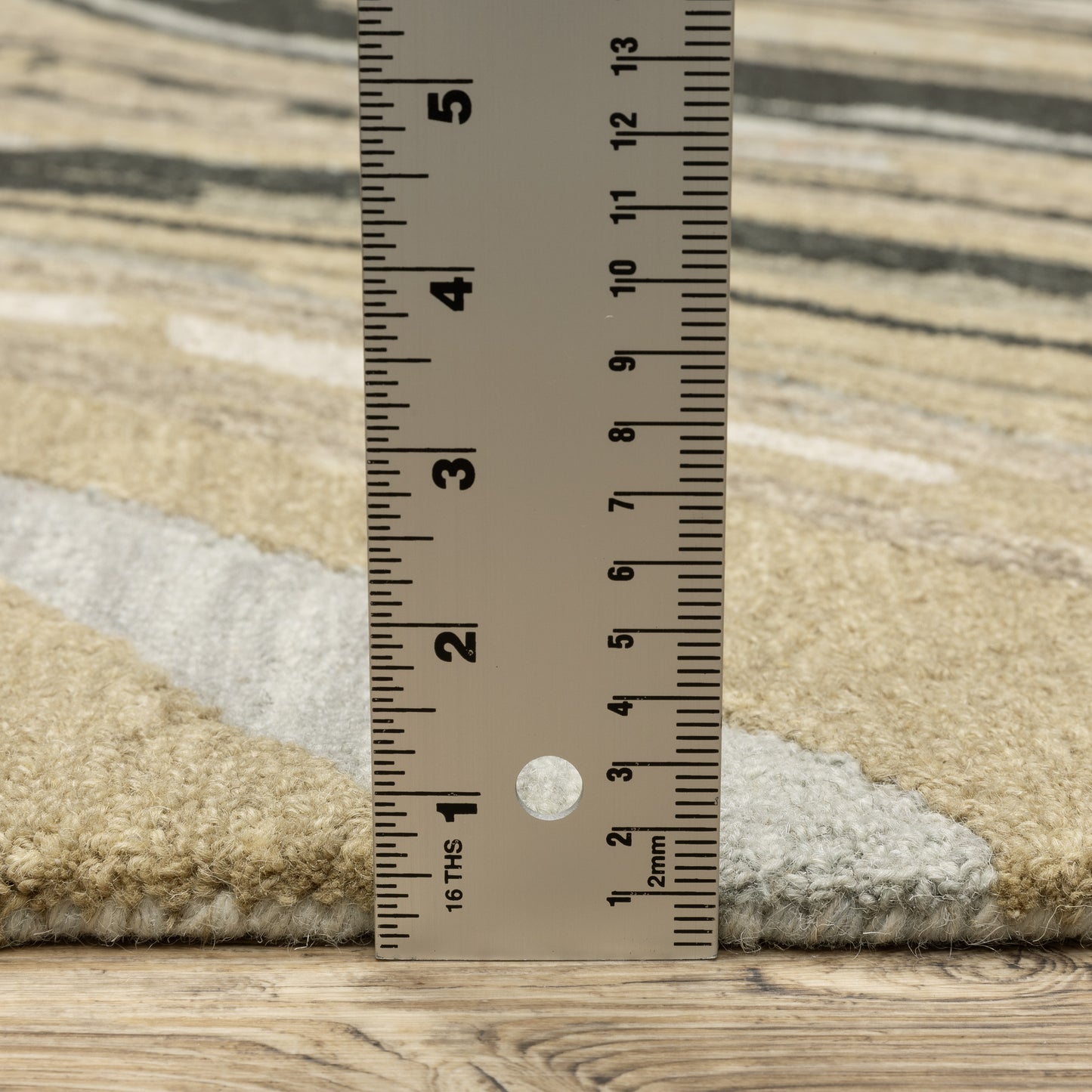 Kipton Abstract Grey/ Gold Mixed Pile Rug