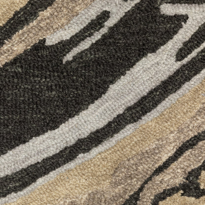 Kipton Abstract Grey/ Gold Mixed Pile Rug
