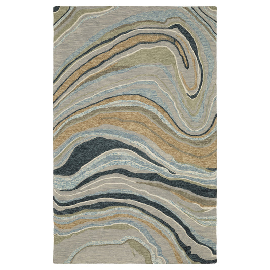 Kipton KIP07 Grey Abstract Rug