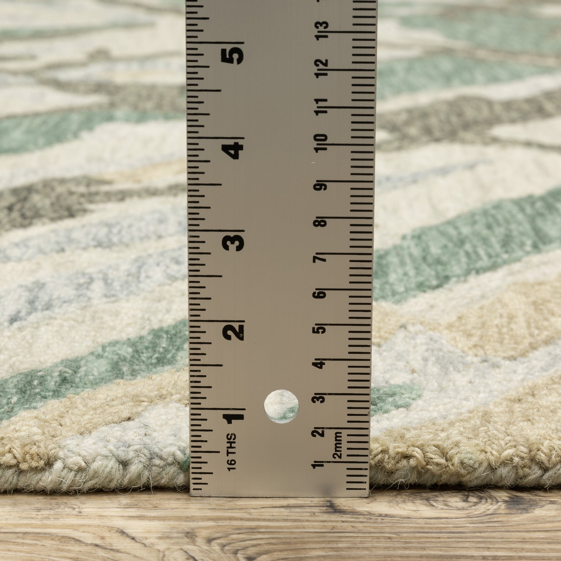 Kipton Abstract Grey/ Teal Mixed Pile Rug