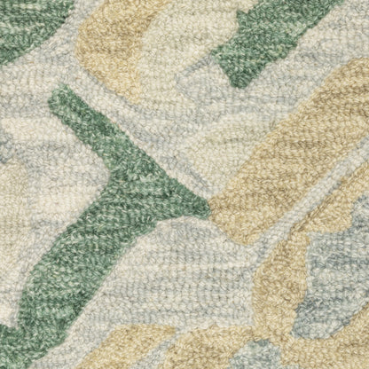 Kipton Abstract Grey/ Teal Mixed Pile Rug