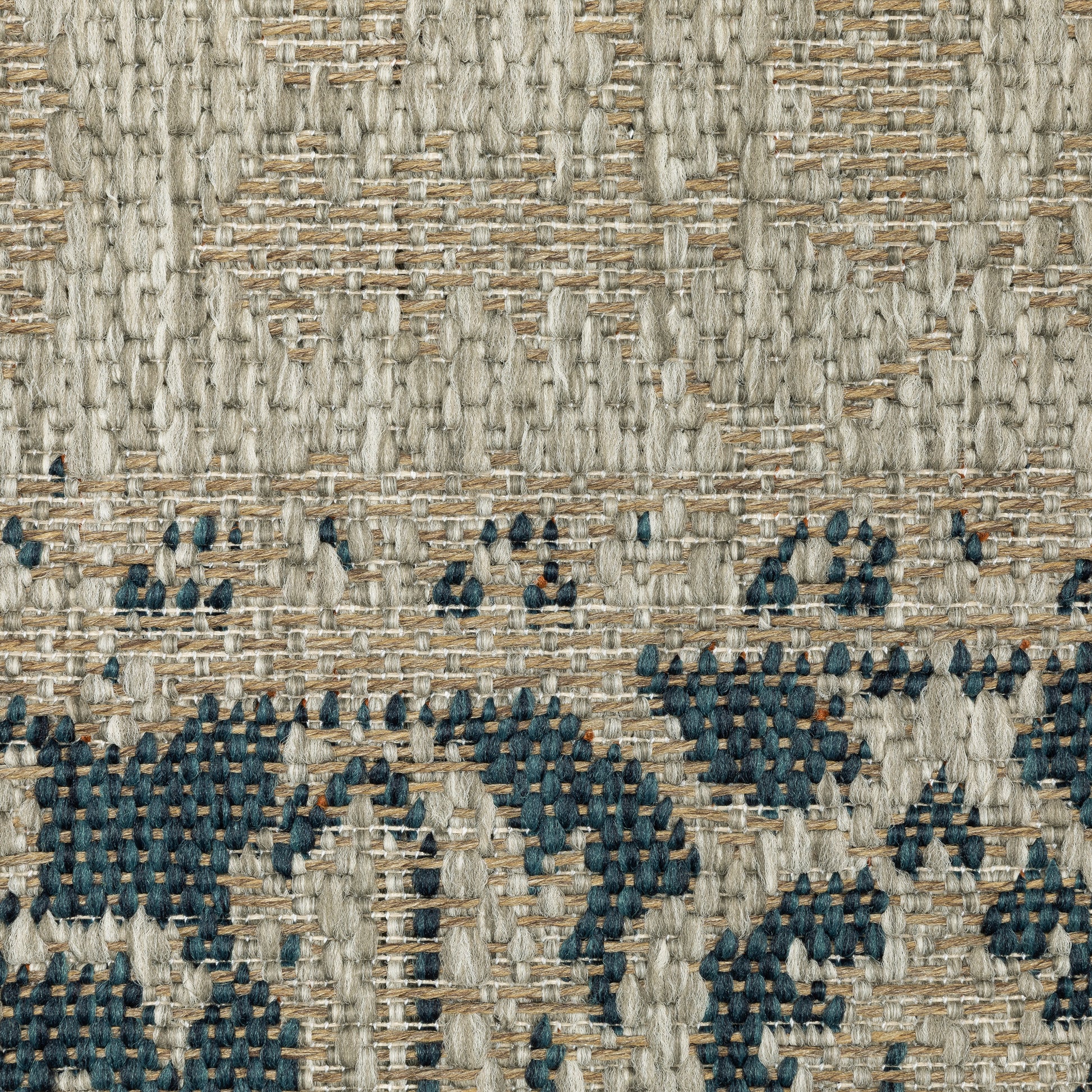 Latitude Outdoor Grey/ Gold Medallion Loop Pile Rug