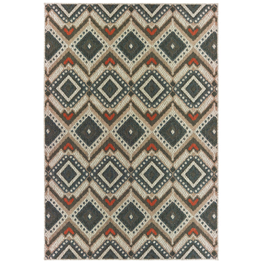 Latitude 002X3 Grey Outdoor Rug