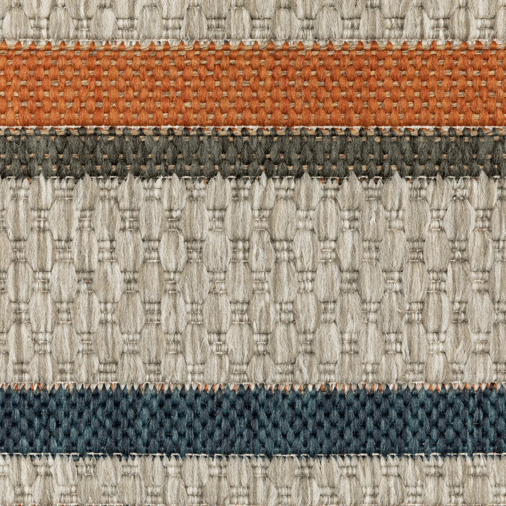 Latitude Outdoor Grey/ Blue Stripe Loop Pile Rug