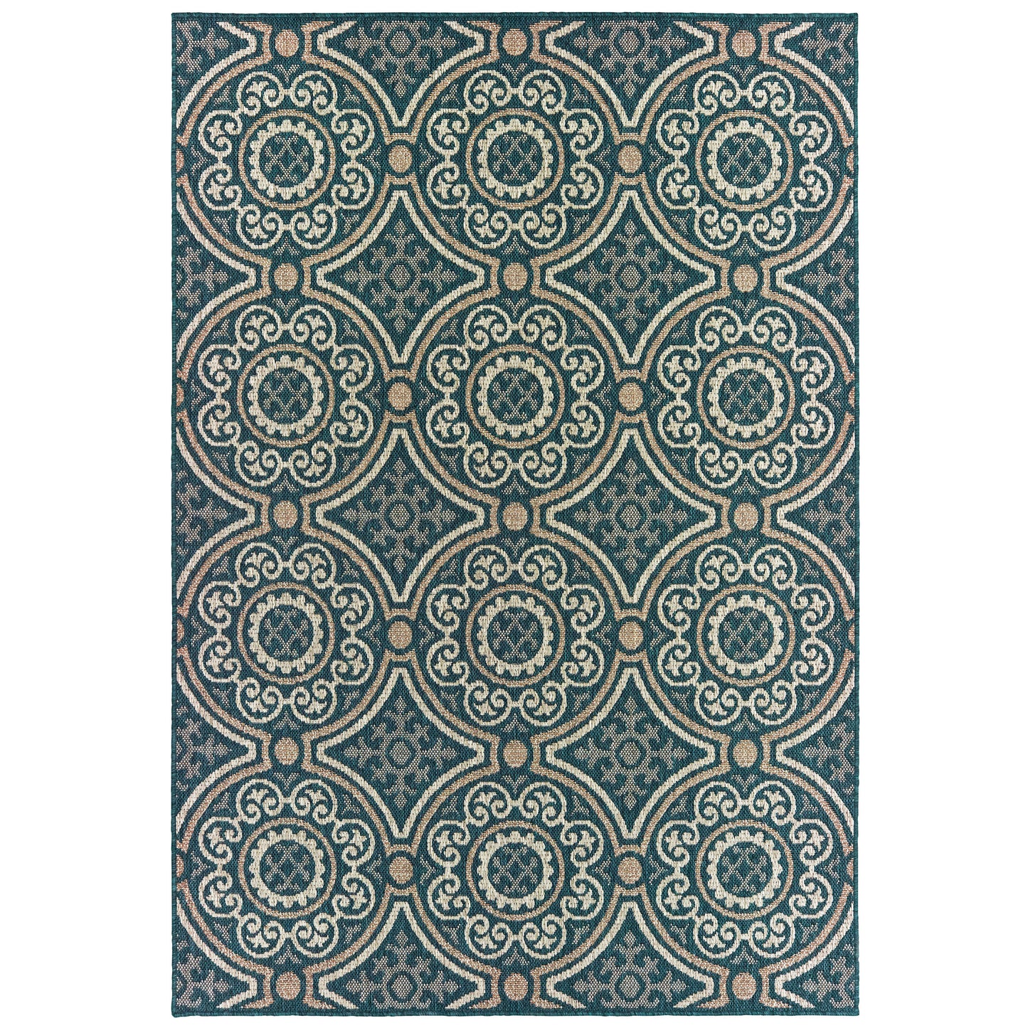 Latitude 609B3 Blue Outdoor Rug