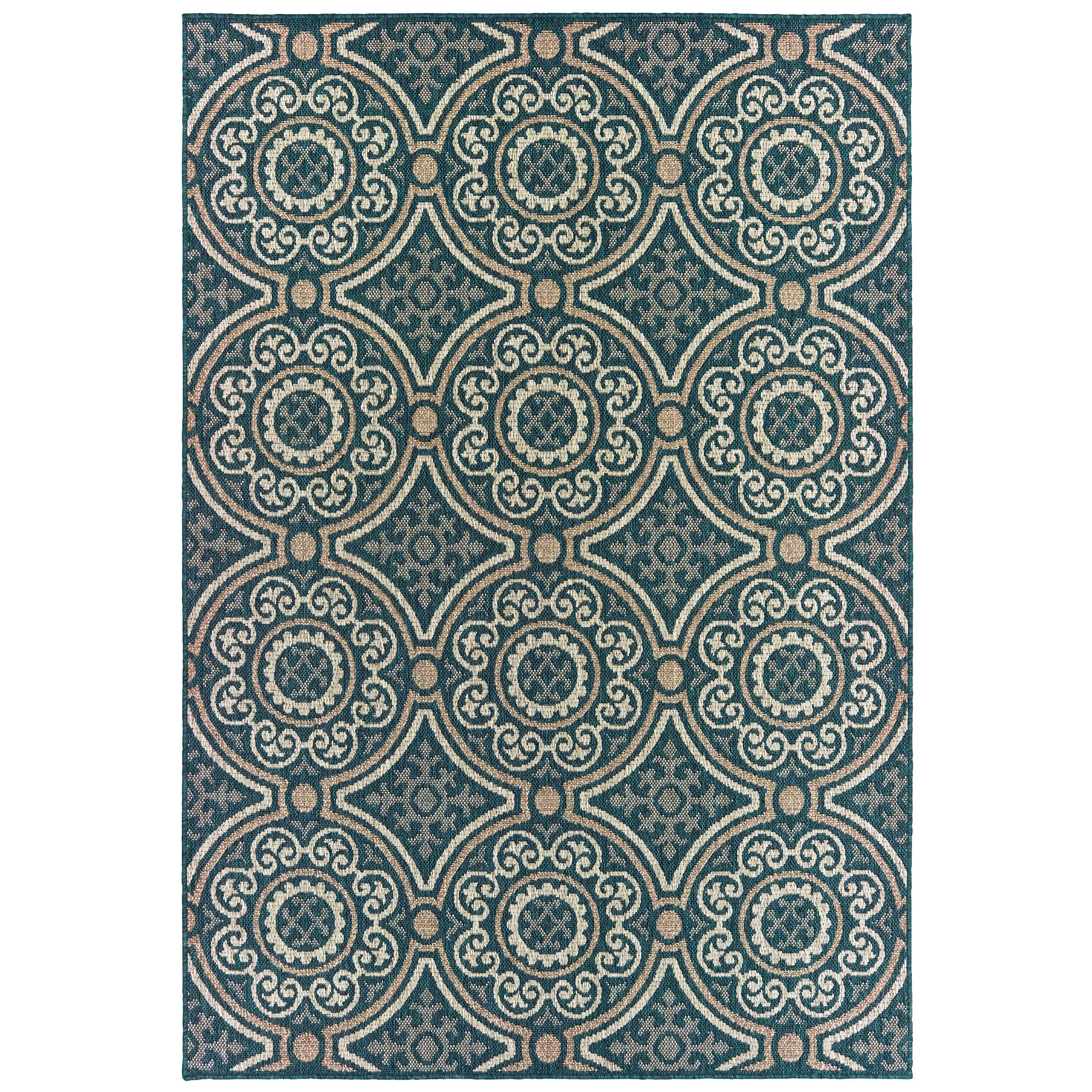 Latitude 609B3 Blue Outdoor Rug