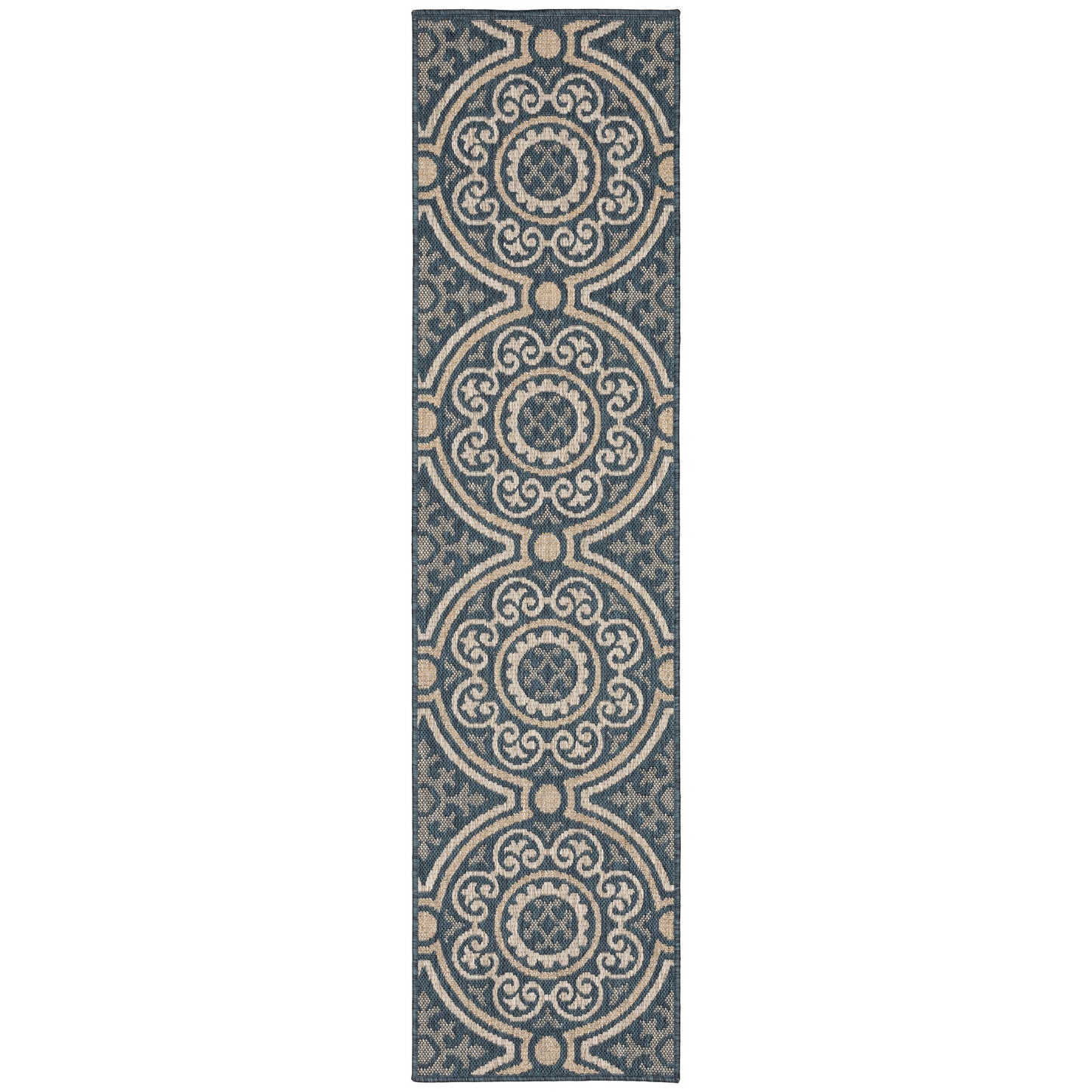 Latitude 609B3 Blue Outdoor Rug