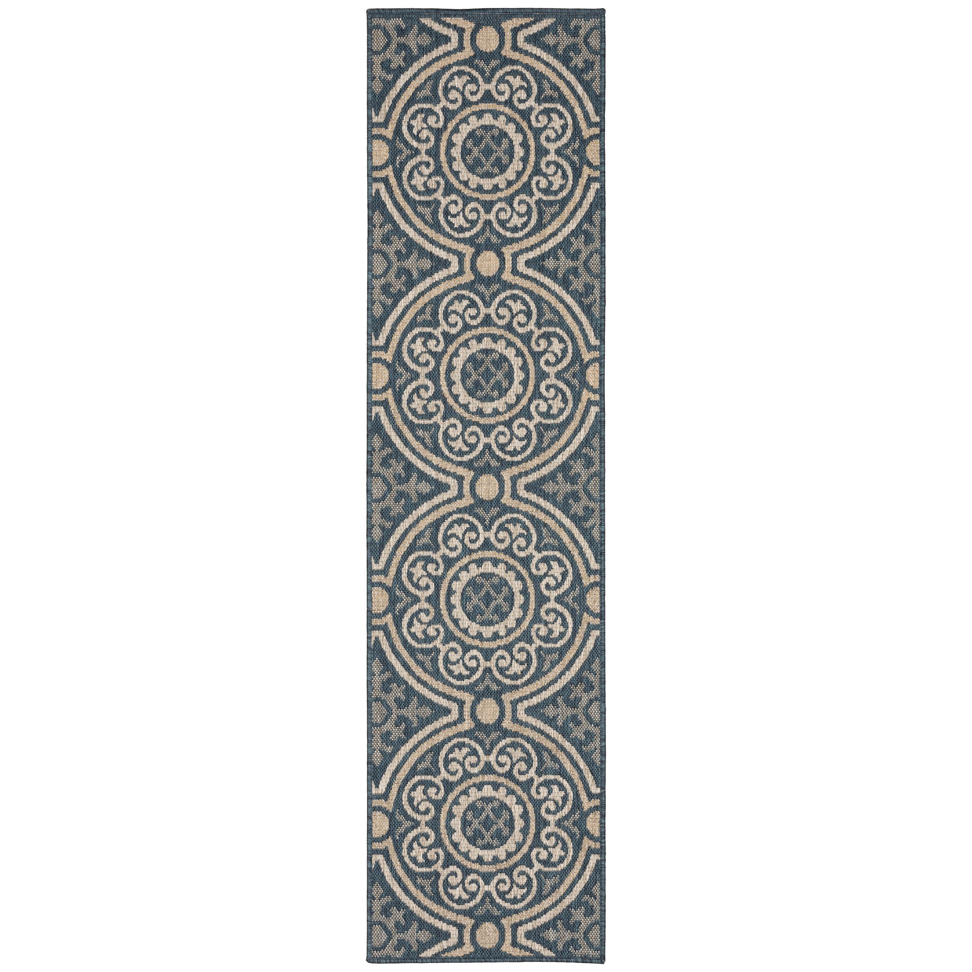 Latitude 609B3 Blue Outdoor Rug