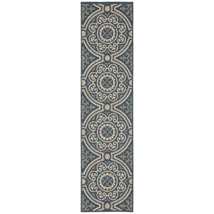 Latitude 609B3 Blue Outdoor Rug