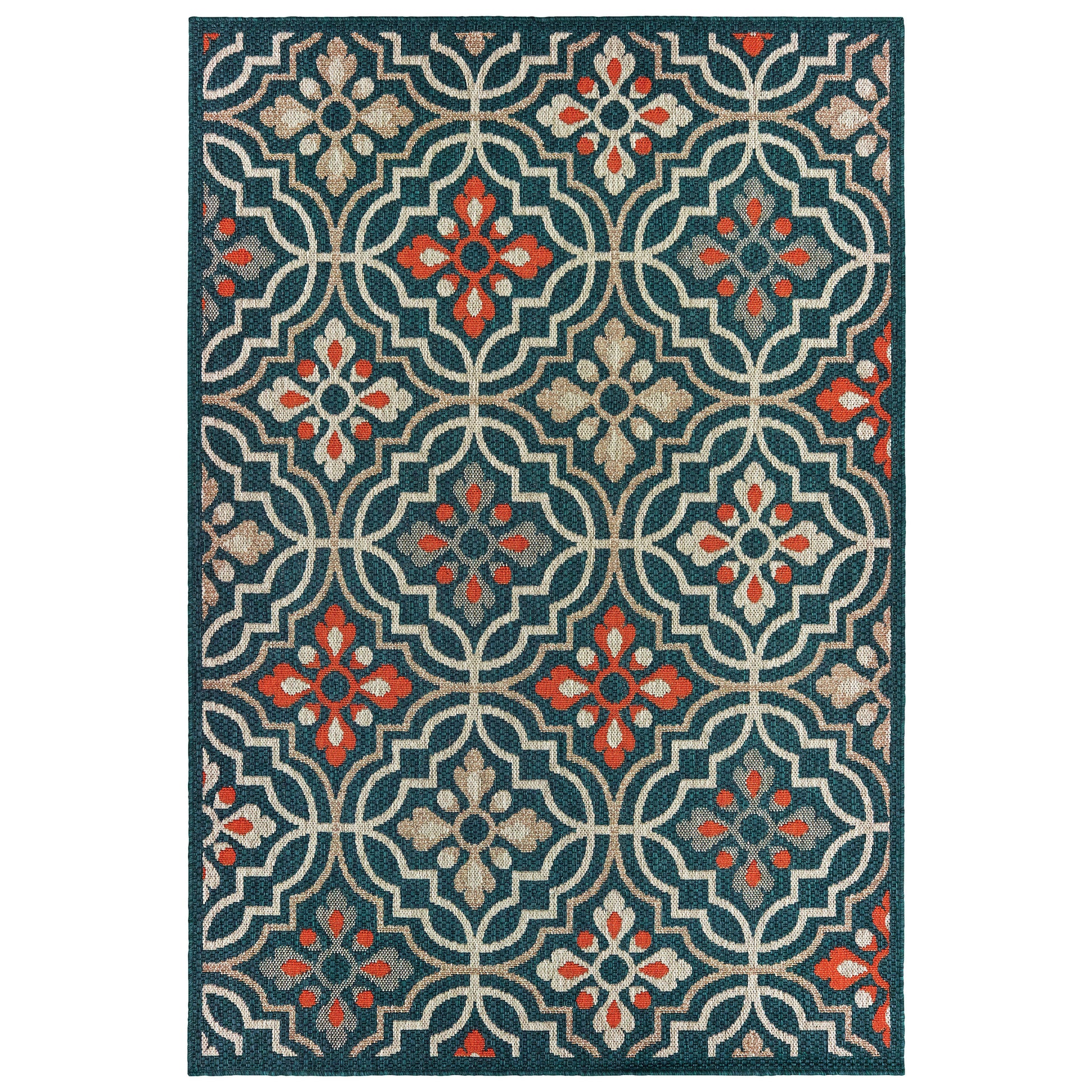 Latitude 709B3 Blue Outdoor Rug