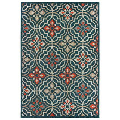 Latitude 709B3 Blue Outdoor Rug