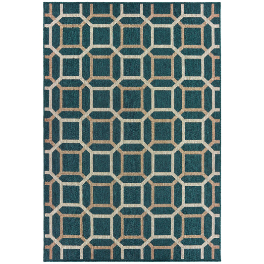 Latitude 806B3 Blue Outdoor Rug