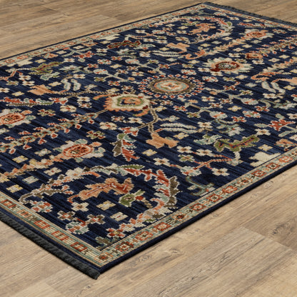 Legacy Floral Blue/ Multi Loop Pile Rug