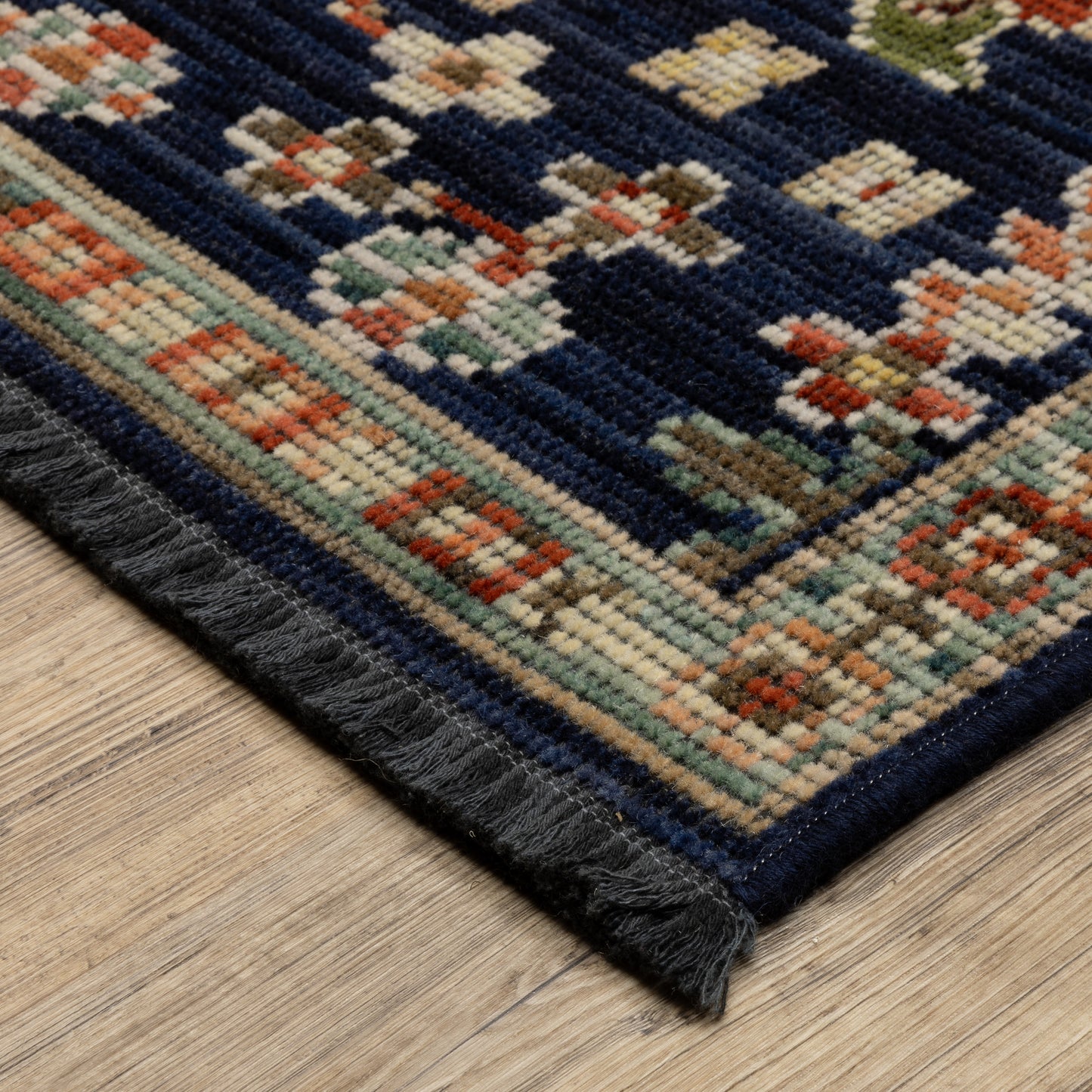 Legacy Floral Blue/ Multi Loop Pile Rug