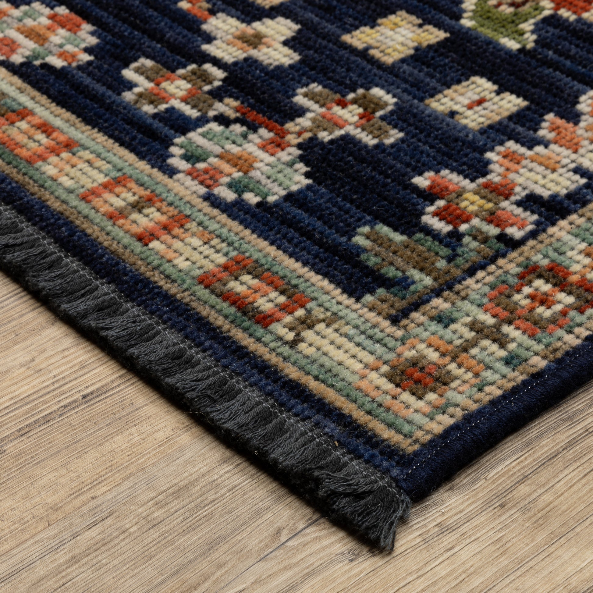 Legacy Floral Blue/ Multi Loop Pile Rug
