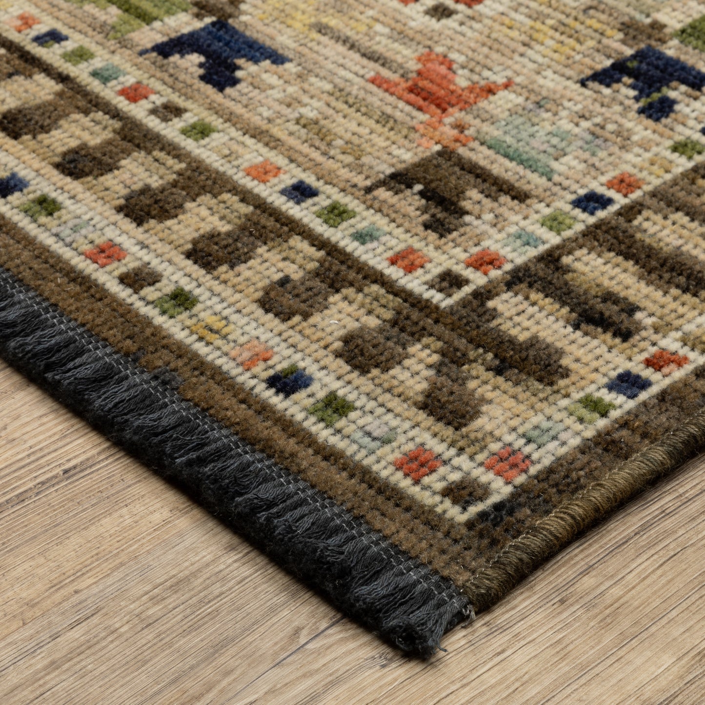 Legacy Medallion Brown/ Multi Oriental Loop Pile Rug