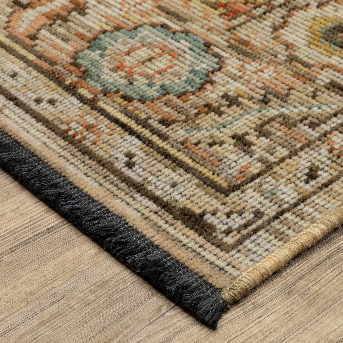 Legacy Medallion Beige/ Multi Oriental Loop Pile Rug