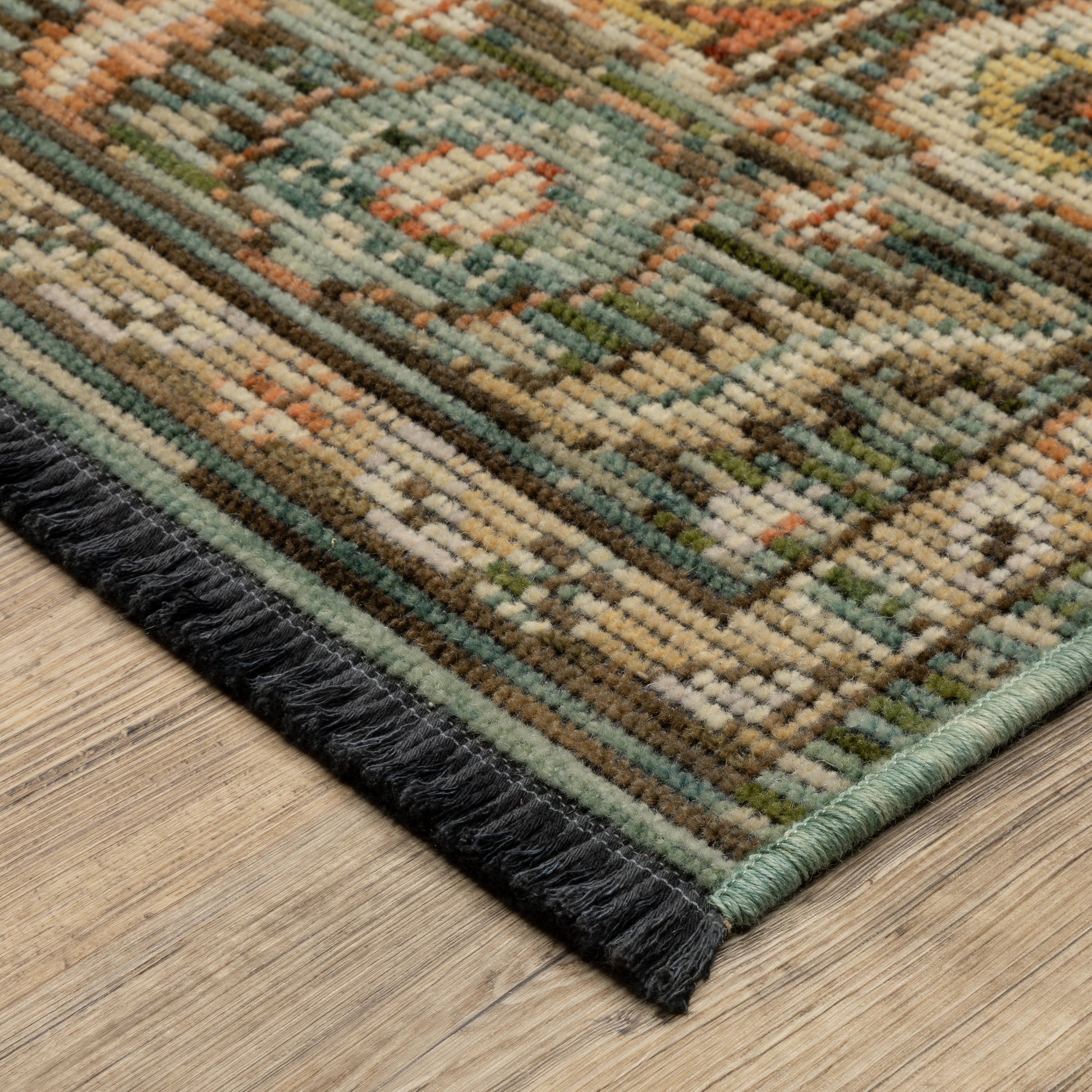 Legacy Medallion Green/ Multi Oriental Loop Pile Rug
