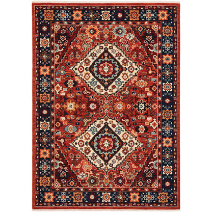 Lilihan 2061V Red Medallion Rug