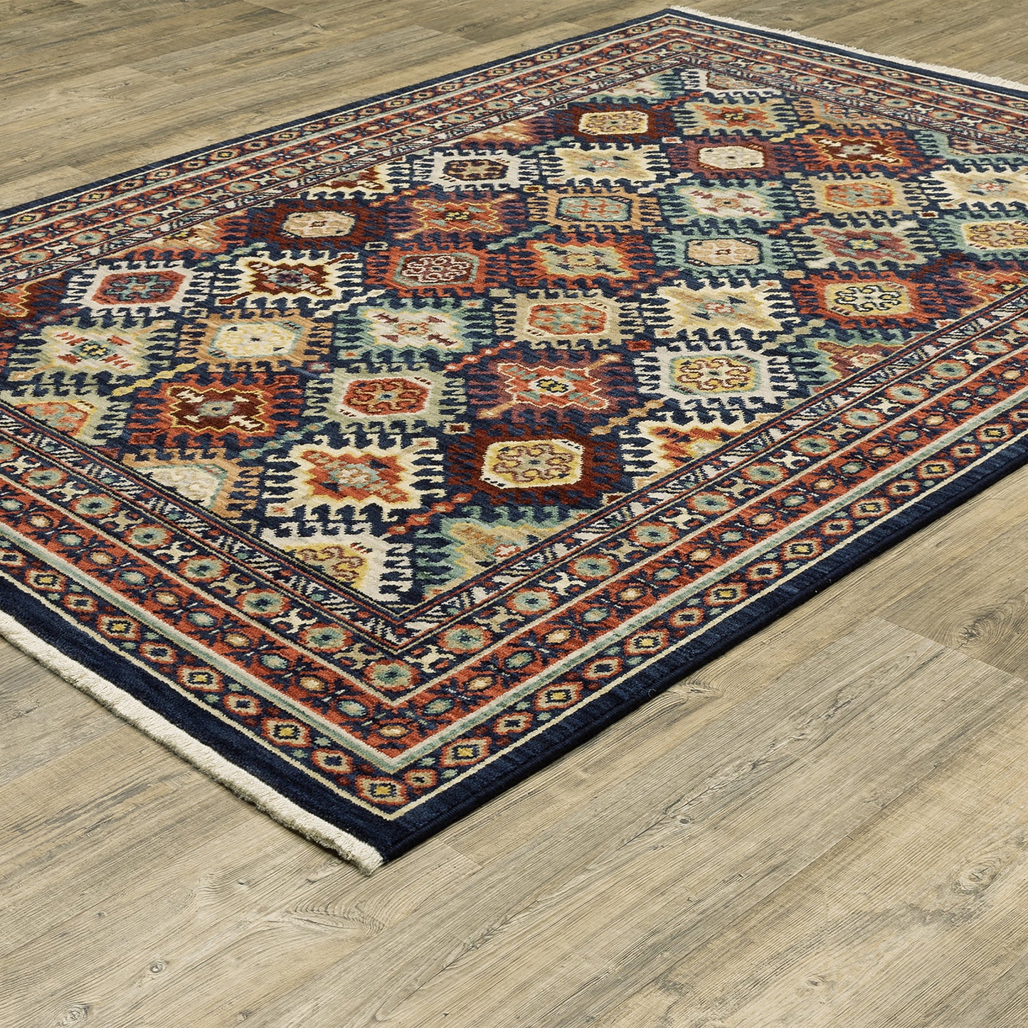 Lilihan 003B6 Navy Medallion Rug